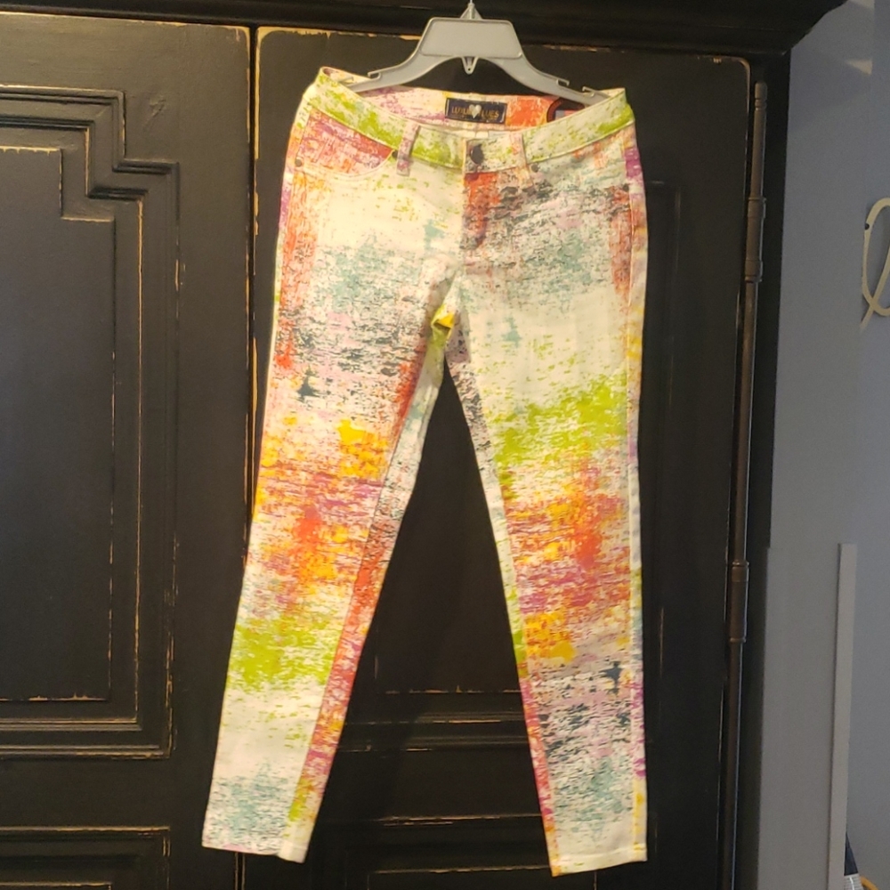 luxury multi color jegging spring  jeans size 5